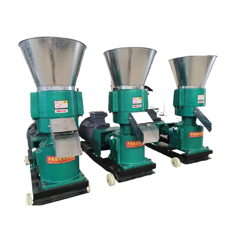 factory flat die pig feed pellet making and sawdust dual usage pelet machine pelet with diesel engine and electric motor