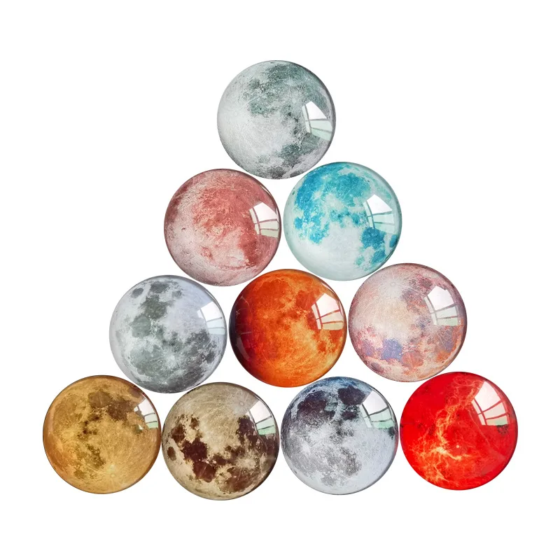 Customised Refrigerator 3D Clear Round Glass Magnet Sublimation Magnets for Fridge Round Crystal