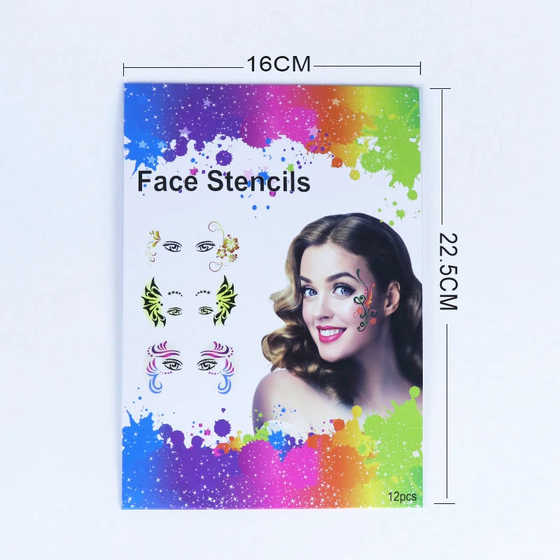 PET reusable mylar stencil for airbrush tattoo and face paint