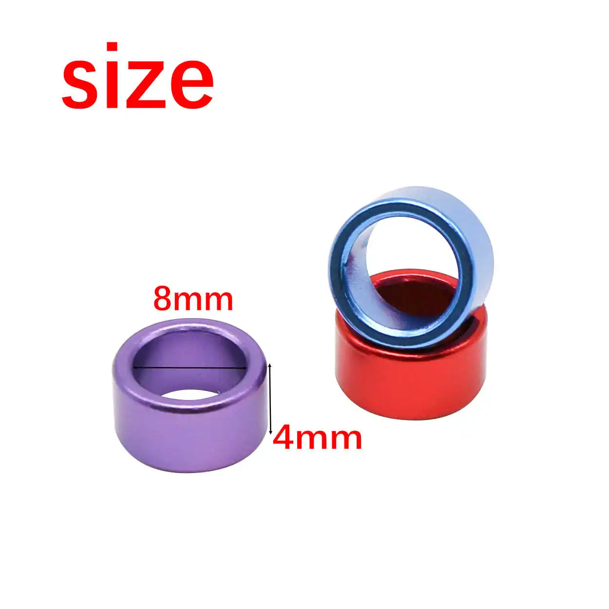 ID 8mm Height 4mm Aluminium Bird Ring Pigeon Leg Bands Outdoor Flying Training Identification Foot Ring 12 Pcs 6 Color ID 8mm H