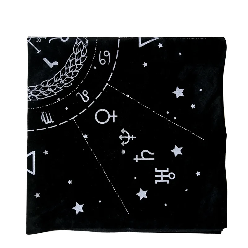 Twelve constellations 49*49cm tarot cloth Divination printed Velvet Tarot card Altar table cloth