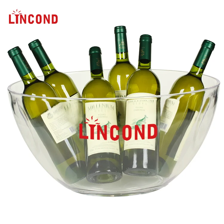 
Large capacity High Quality Acrylic Plastic Ice Bucket Big Capacity Champagne cooler ice bucket plastic 