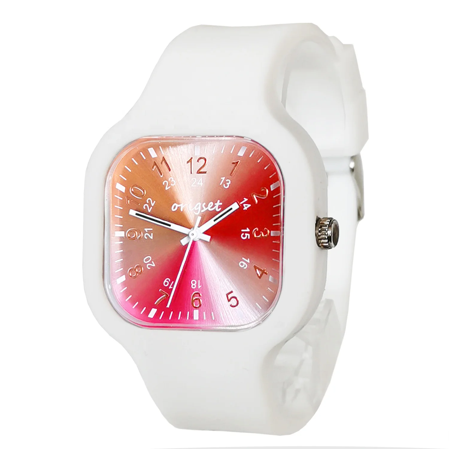 own logo printed Silicone Medical 24 hours military time big numbers nurse watches wholesale custom logo watches no minimum