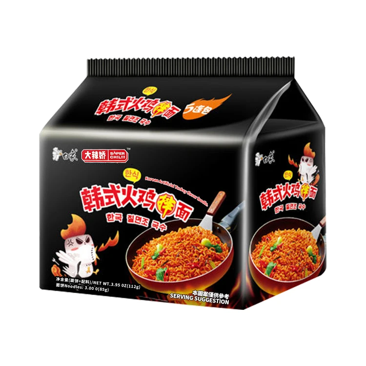 Корейская лапша ASNN, мгновенная пища, пряный горячий Куриный аромат, искусственная Турецкая лапша, мгновенная Корейская лапша
