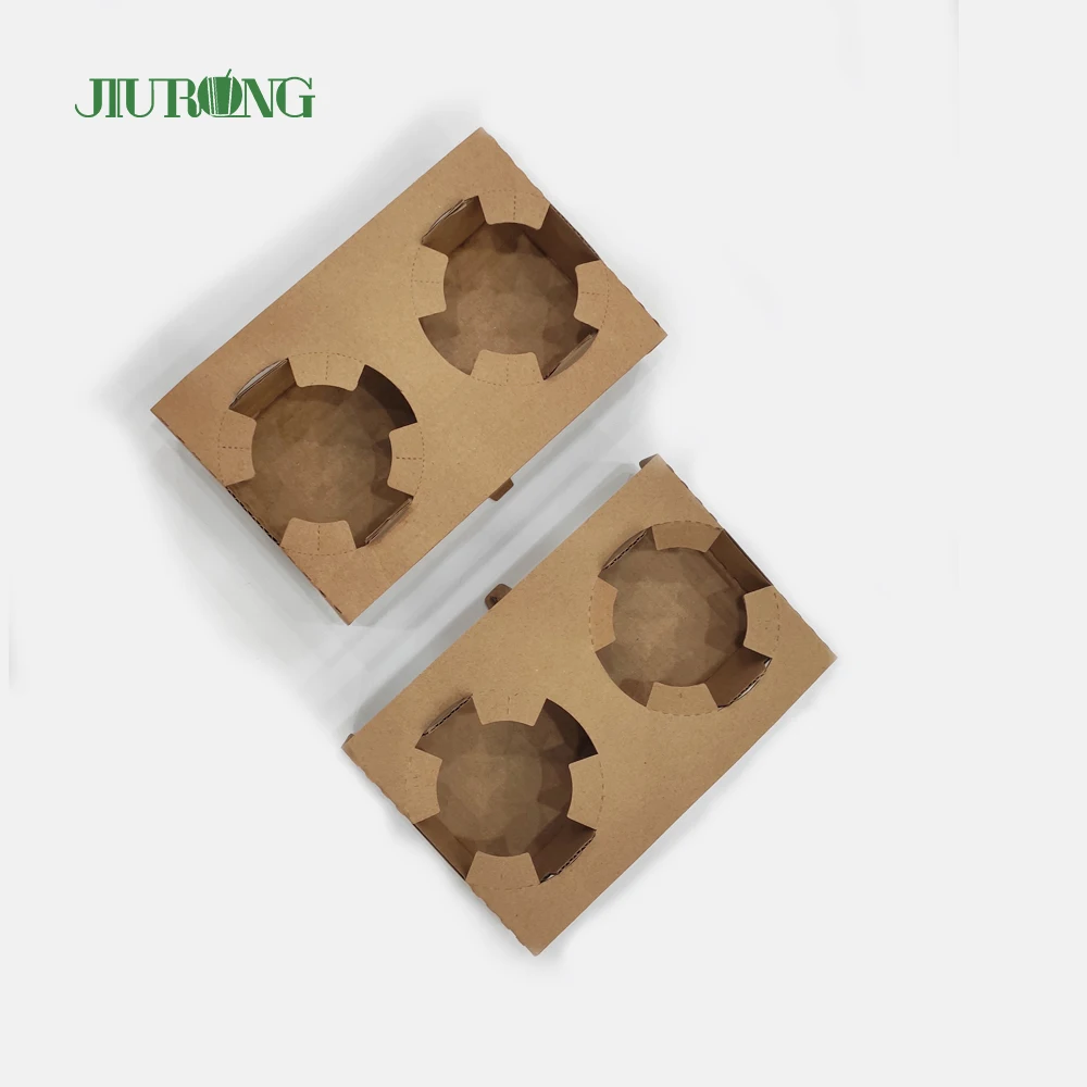 Eco 167x110x35 мм две чашки или четыре Cups крафт бумажный Подстаканник лоток для 8 унций 12 кофейных чашек