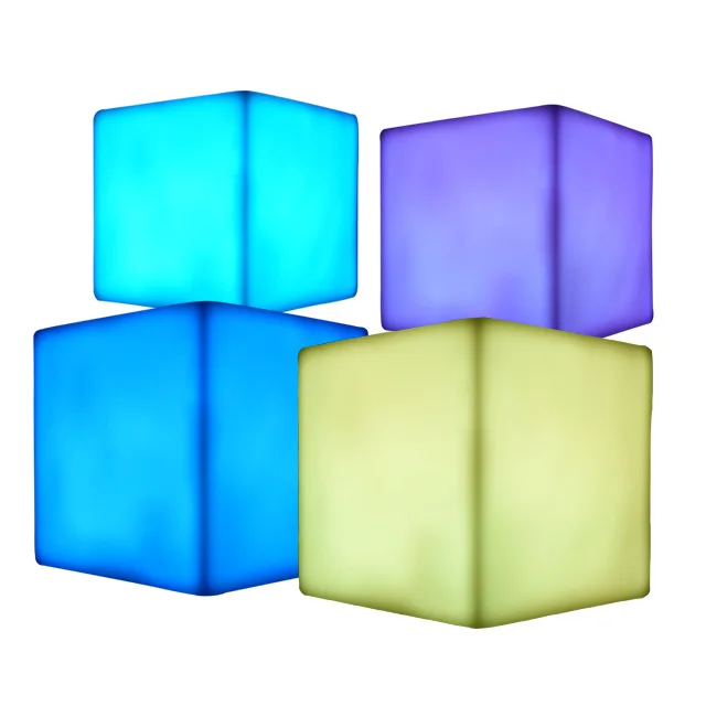Wholesale waterproof LED cube color changing night lights by manufacturers