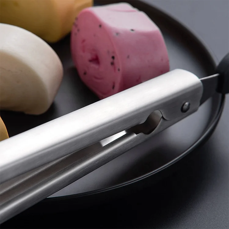 OEM ODM Non-slip Clip Clamp Salad Tools Kitchen Silicone Bbq Cooking Food Tongs