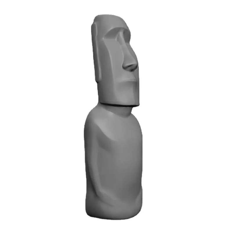 
 Скульптурная статуя Moai, пасхальный остров, Полинезия, внешнее художественное основание, сетчатая скульптура  