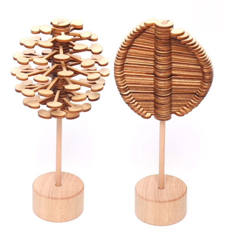 Puzzle Toy Wooden spinning lollipop MZM.p.15 vibrato with the same Fibonacci sequence creative ornaments decompression toy top