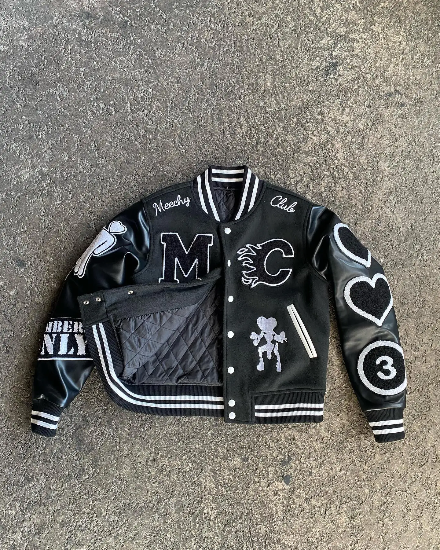 OEM Custom Winter Letter men Varsity Jacket Vintage University Chenille Leather Sleeve Patches Logo Embroid Jackets for Men