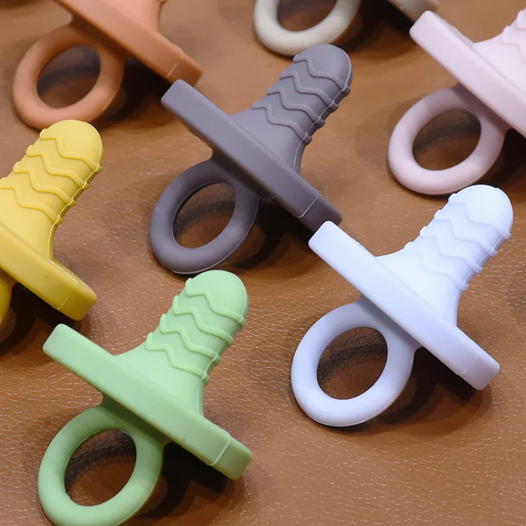 Factory Supplier Baby Silicone Nipple Pacifiers Newborn Baby Chewing Nipple Silicone Pacifier