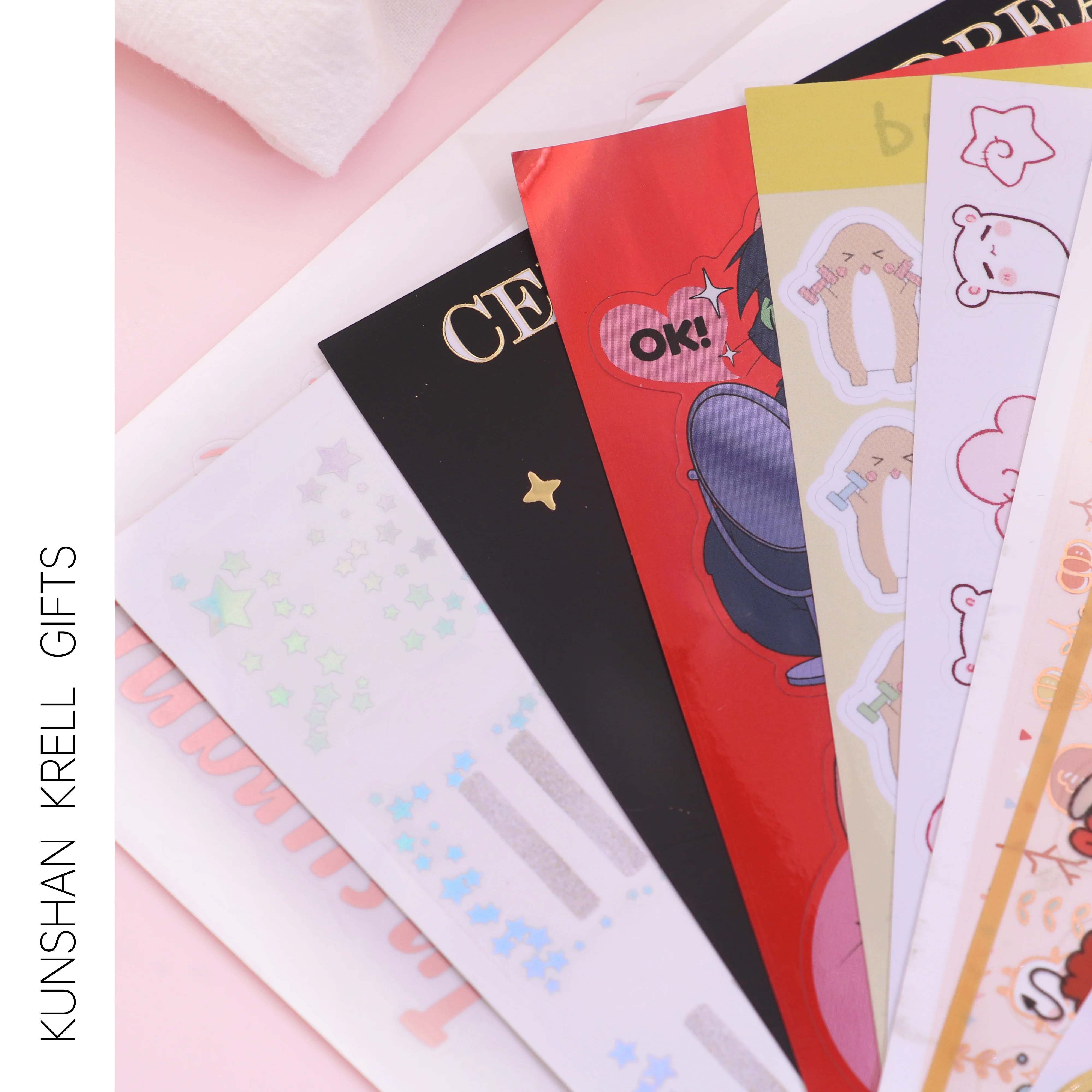 Customized Decorative Transparent Hand Account Stickers Personalized Waterproof Stickers Hand-painted Stickers Customization