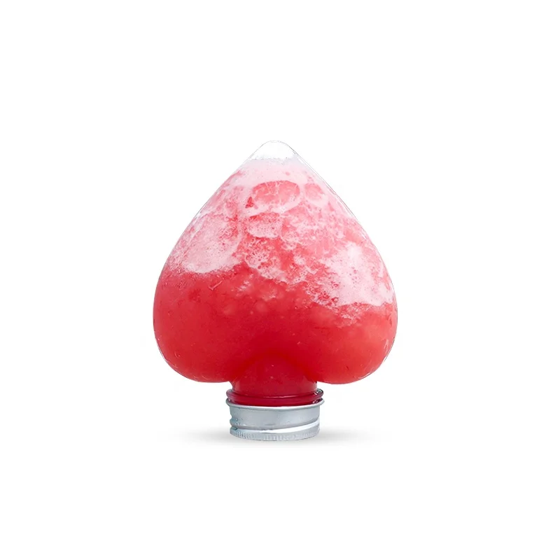 New Stocks PET 300ml plastic juice bottle heart shape beverage bubble tea bottle