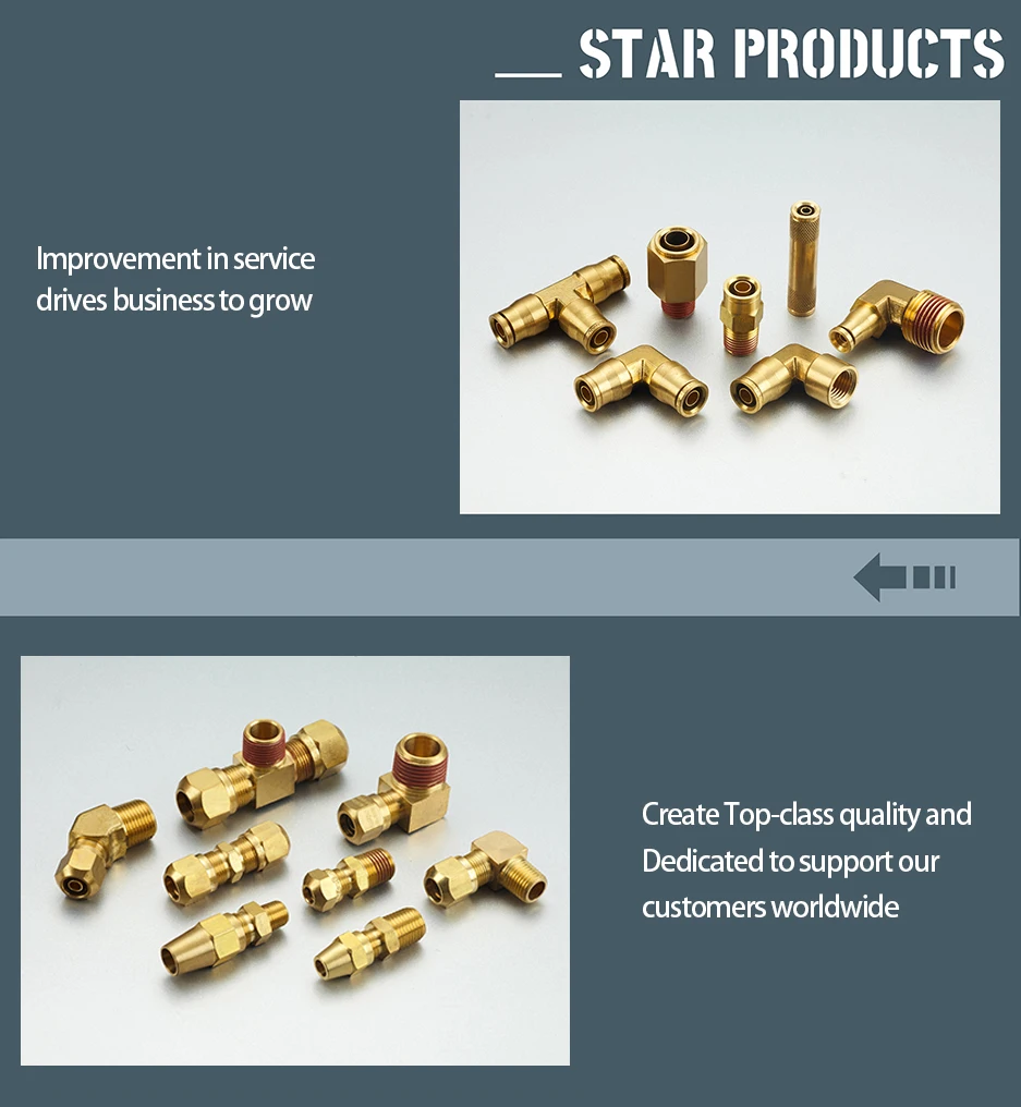 Made in China DOT Air Brake Hose Fittings Brass Pickling with NPT Thread for American Market