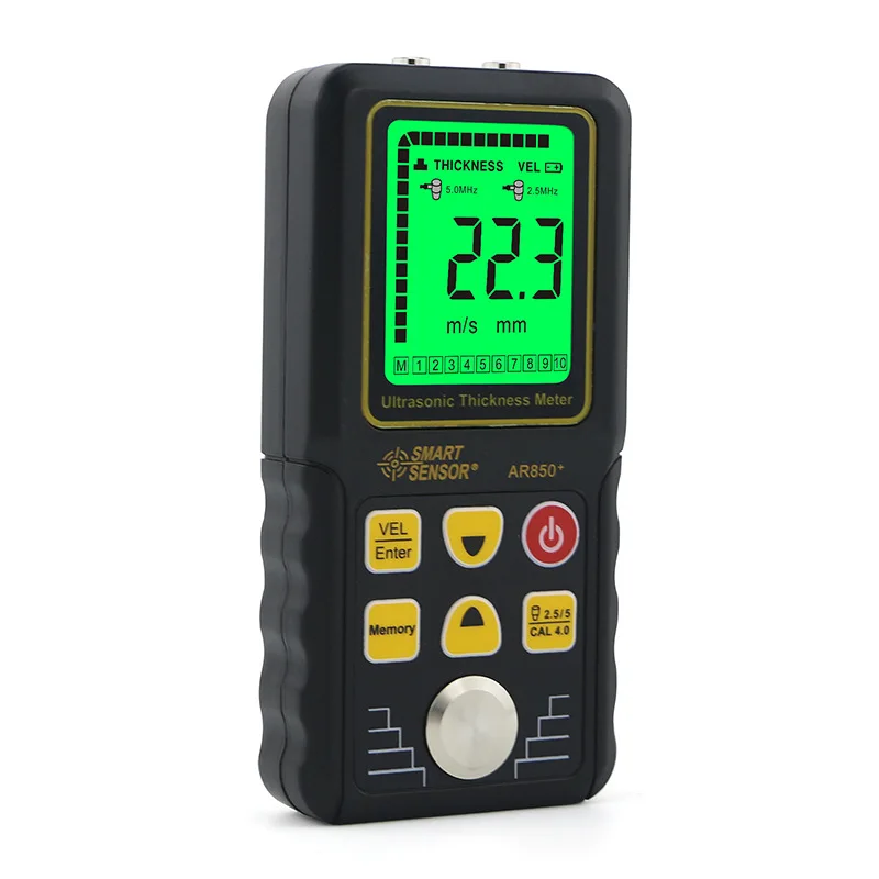 Smart Sensor AR850+ Digital Non-Destructive Metal Steel Ultrasonic Thickness Meter Range 1.2~225mm  Ultrasonic Thickness Gauge