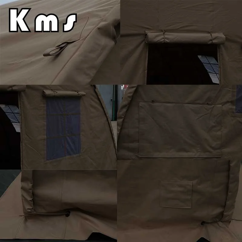 KMS Профессиональная Горячая Распродажа 5 5x5 м арочная каркасная структура хаки водонепроницаемая ветрозащитная надувная палатка для кемпинга