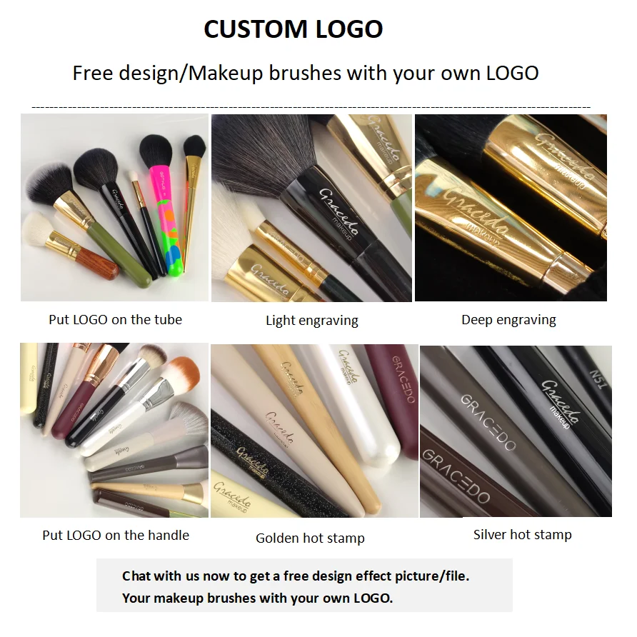 Gracedo single mini goat natural hair powder brush high quality elegant new blusher brush makeup brush vendor