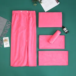 Custom Logo Luxury  Salon Fitness Spa Bathtub Towel Robe Microfiber Facial Towels Set