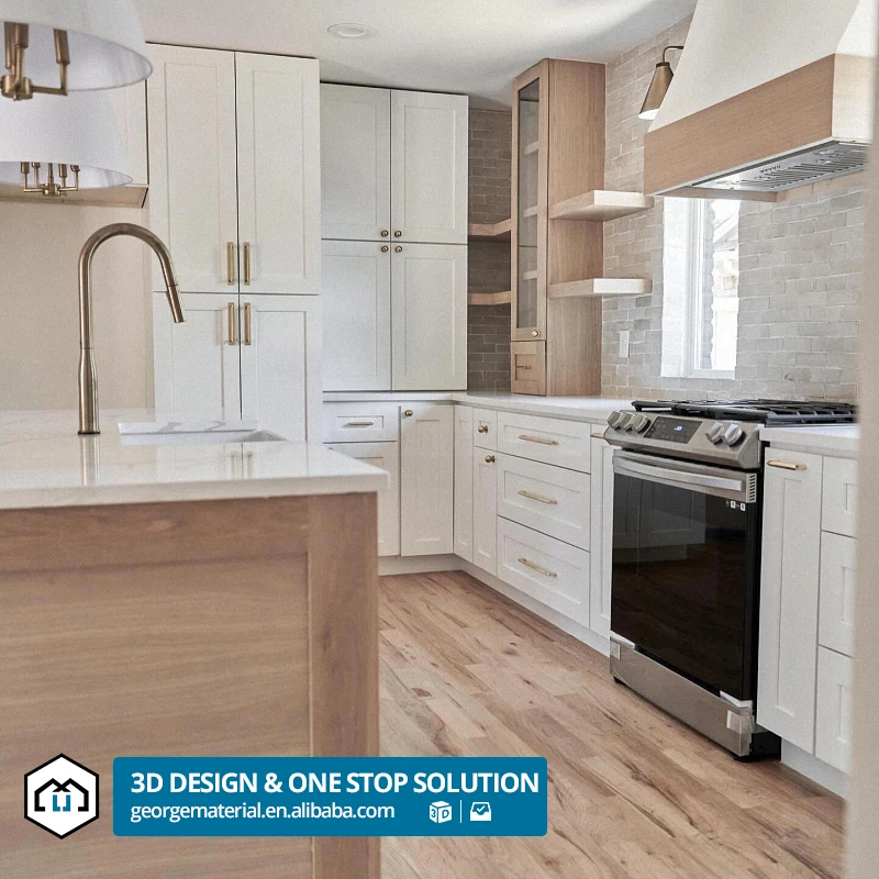 automatic Minimalist Style Modern Luxury Custom White Matte Finish Thickened Fiberboard Intelligent Kitchen Cabinets In House