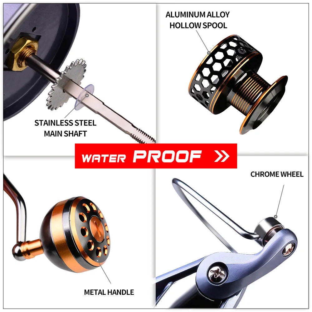 High Quality Spinning Fishing Reel Dr2000-7000 Rotating Spool Full Metal Long-distance Gulungan Pancing