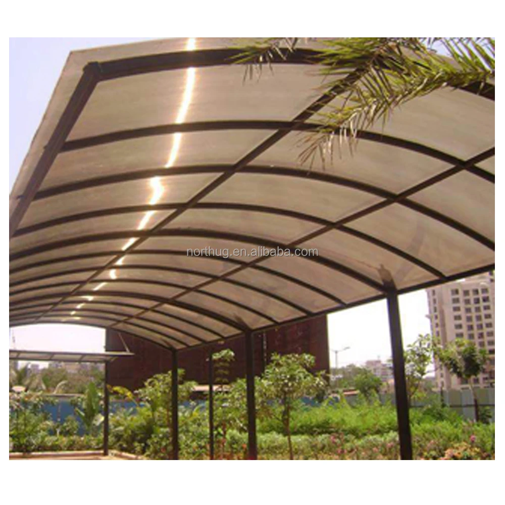 Навес для автомобиля bayer sabic сырье поликарбонатный лист полый Поликарбонат панель