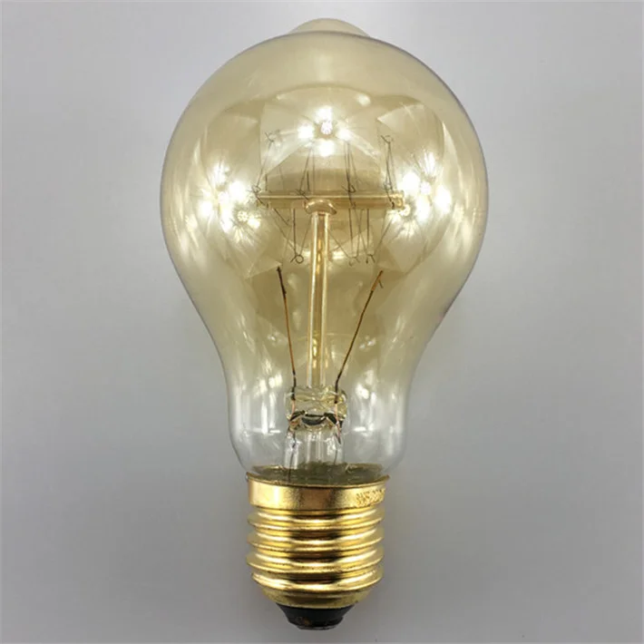 CE Certificate 25W 40W 60W 110V 220V E26 E27 B22 A19 Vintage Carbon Filament Edison Bulb