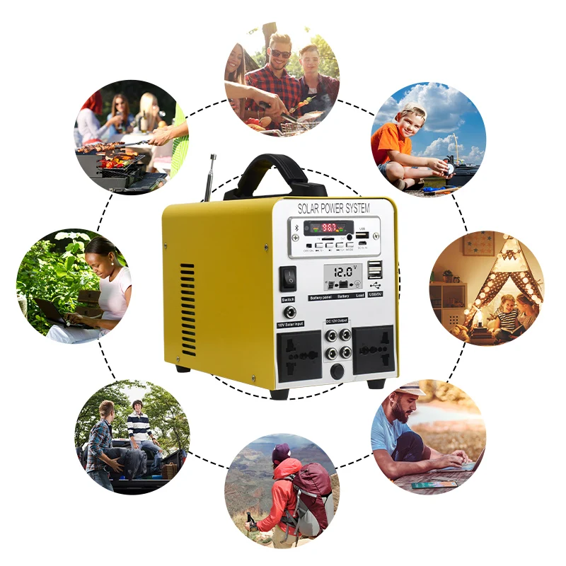 Multifunctional Radio MP3  Portable Mini Home  Solar Lighting System 540Wh Inverter Power Energy Storage System Battery