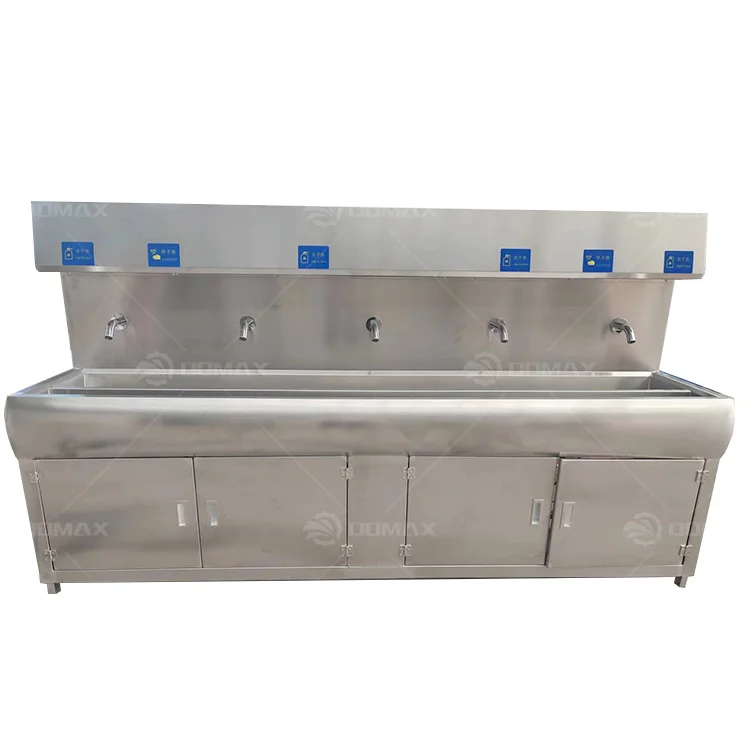 Professional Hand-washing Basin Washbasin Medical Washing Sink With Sensor For Two Or Three Person