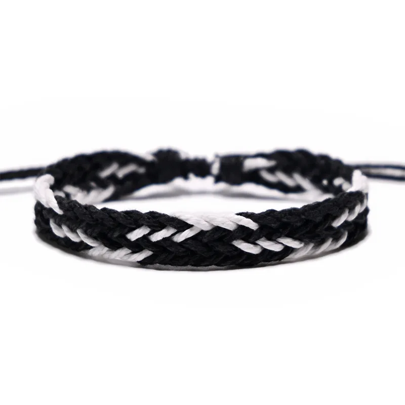 Mst 17 Colors New Cute Cotton Hemp Bracelet Handmade Adjustable Students Girls Braided Rope Woven Friendship Bracelets