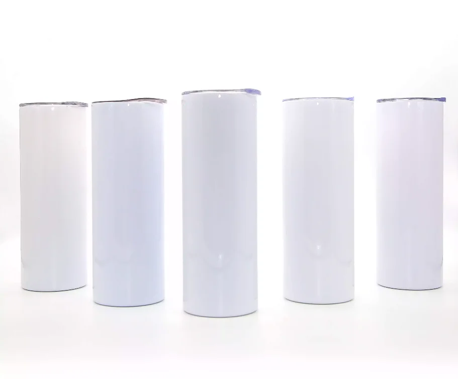 Campus simple and exquisite stainless steel white 20OZ straight cup American gift household water cup