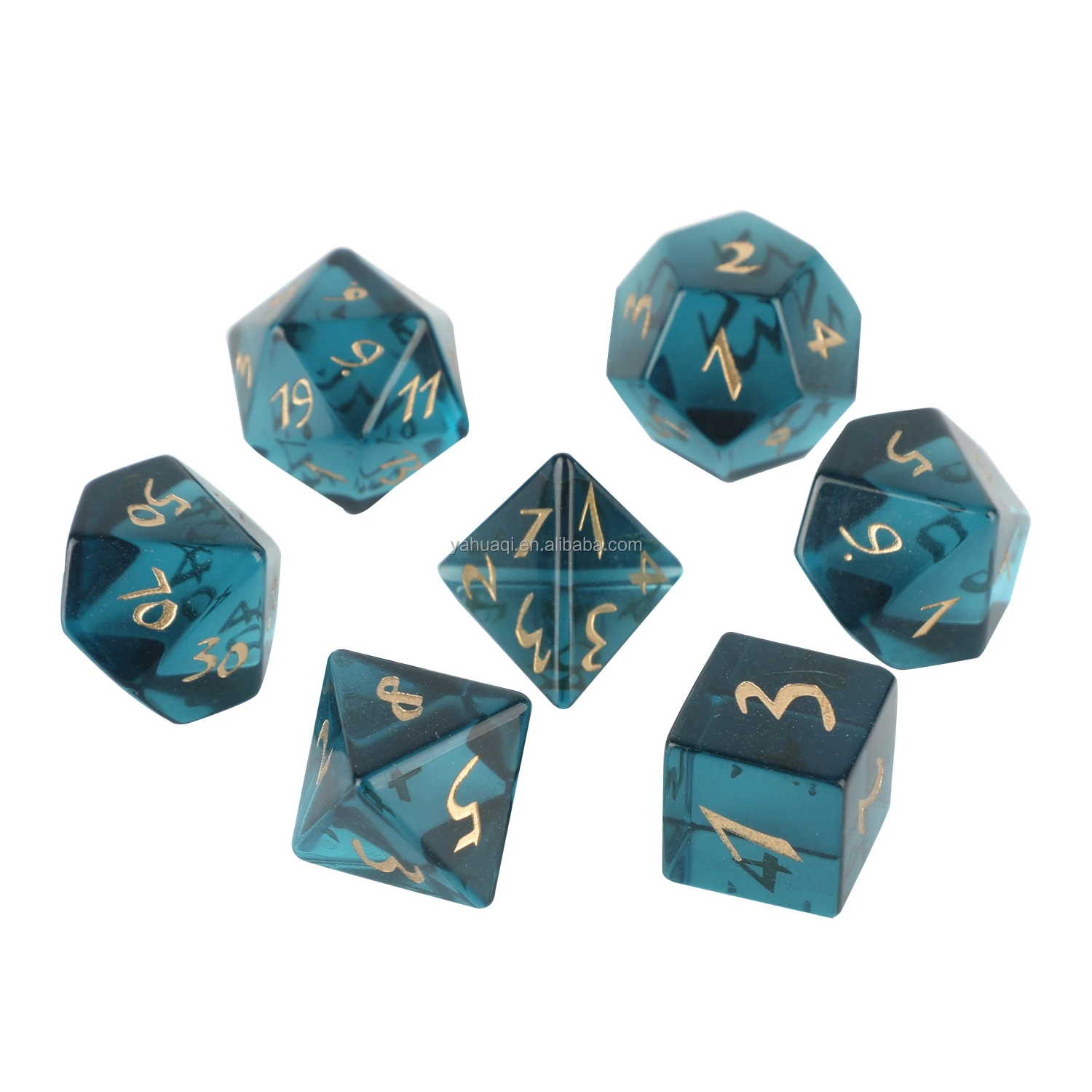 Support customized  dice Set K9 Blue Gem/glass dice and magic Dice Set For Game Z06