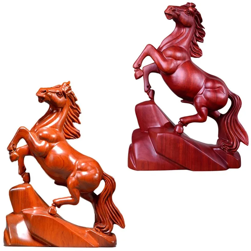 handcrafted handmade rustic hand carved horse estatuas escultura wooden animal horse sculpture statue figurine craft home decor
