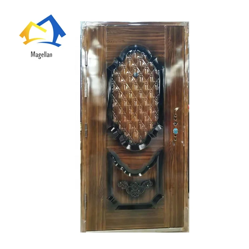 High Quality Modern Design Steel Security Doors Residential Surface Finished Front Entry Security Door