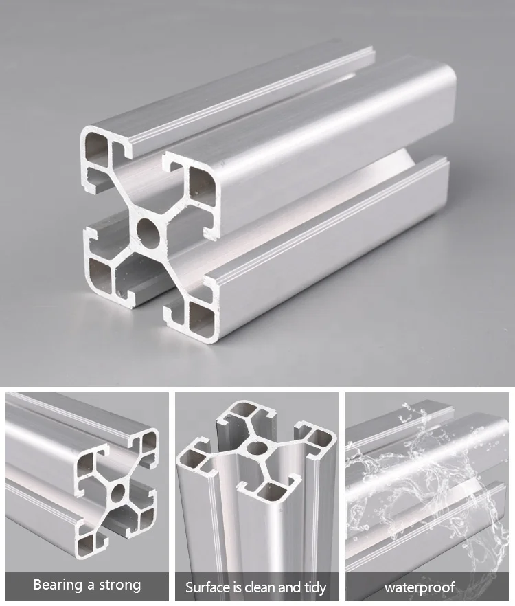 Оптовая продажа, алюминиевый Т-образный слот 4040 t, алюминиевый профиль, Заводские анодированные алюминиевые профили