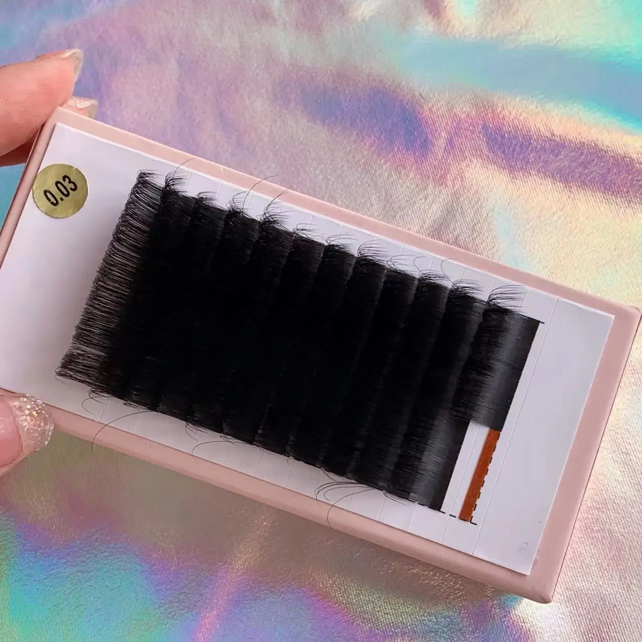 free sample individual trays eyelash extension volume 0.03 0.05 C CC D DD curl mink custom eyelash box matte black lash vendors