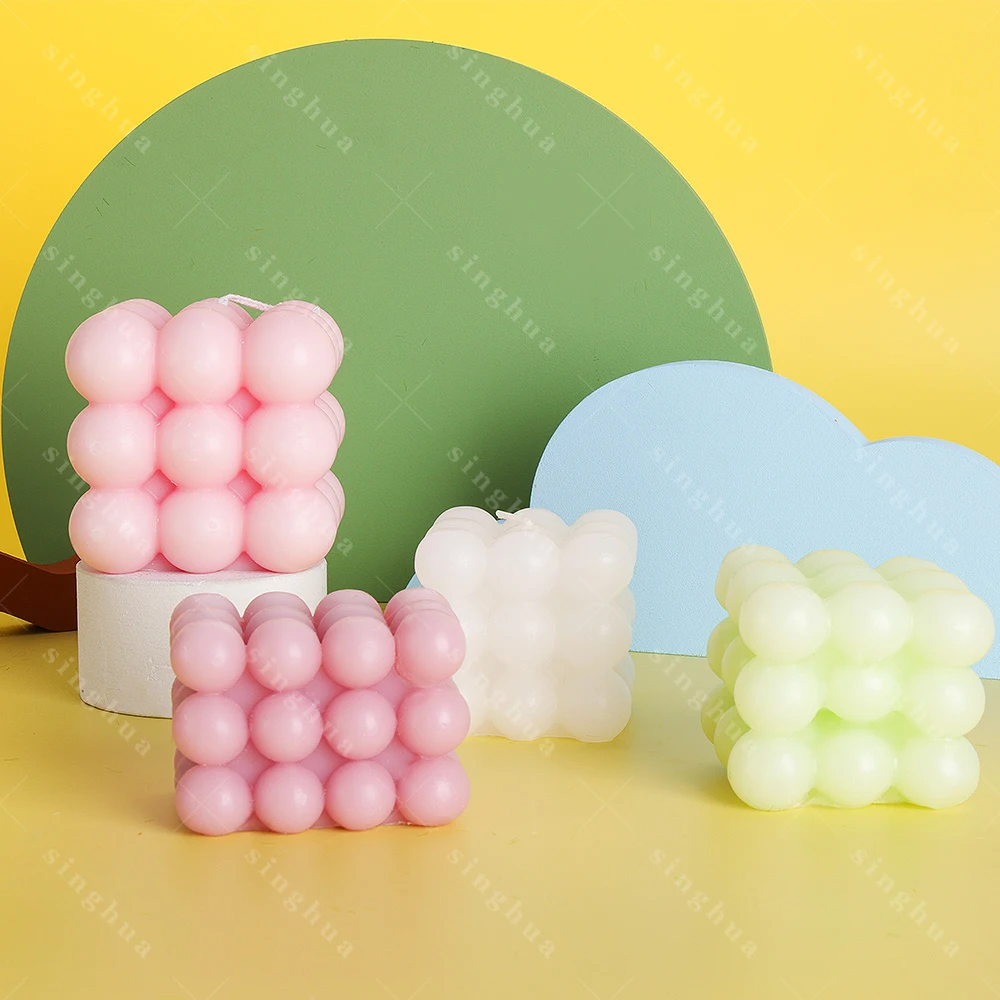 2024  New Production Hot Selling Wholesale Scented Heart-shaped Square Shape Scent Soy Wax  Candles