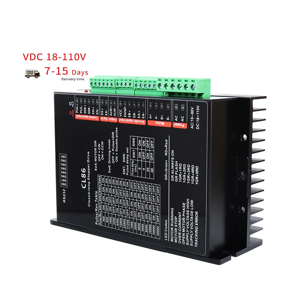 Hanbuild VDC18-110V шаговый мотор контроллер CL86 диск для станка с ЧПУ 3D принтер nema34 двигатель привода замкнутый