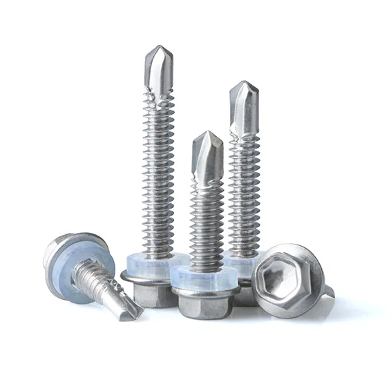 Chinese factory low price wholesale DIN7504K ST3.5-ST6.3 Stainless steel tapping Dovetail Hex flange drill tail nail