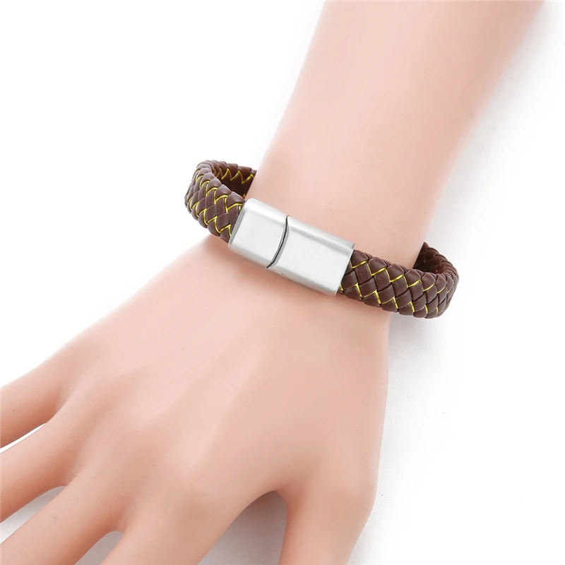 wholesale12mm Unisex Weave braided leather cord For Bracelet Necklace jewelry Making Supplies