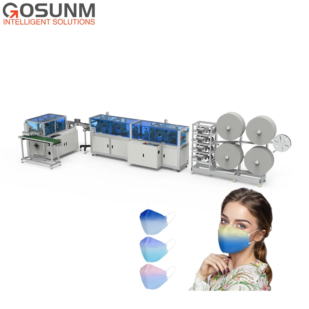 GOSUNM Fully Automatic KF94 Face Fish Mask Machine  3d mask machine mask making machine in korea