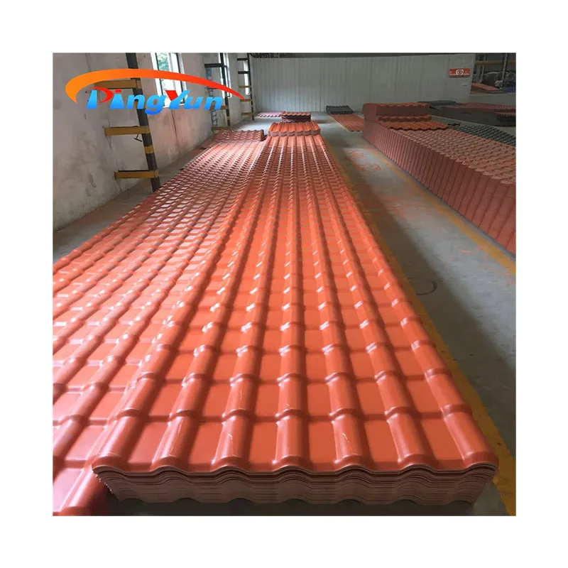 Plastic pvc spanish synthetic resin roof top tile color corrugated roofing sheet prices in lebanon