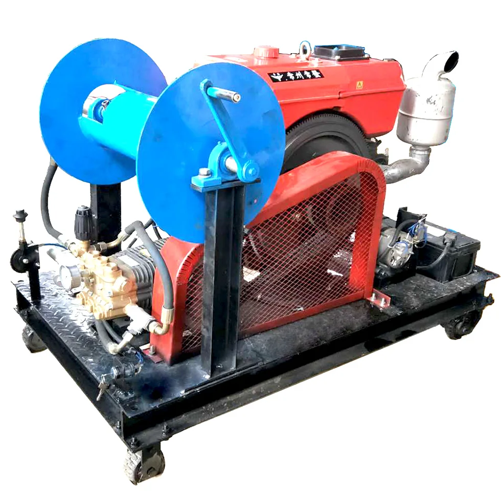 School Drain Pipe Sewer Line Dredge Water Jet Cleaner Storage Tank Cleaning Machine