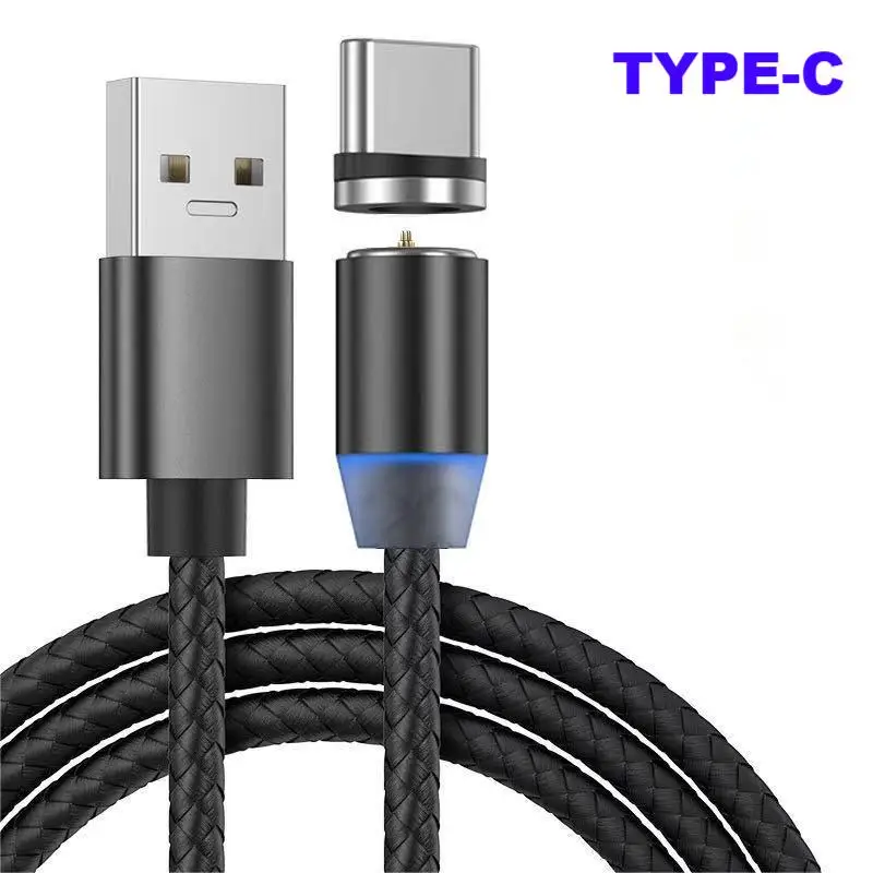 Wholesale On stock 3 in 1 magnetic cable charger 540 micro lighting mobile phones type c usb fast charging magnetic phone charge