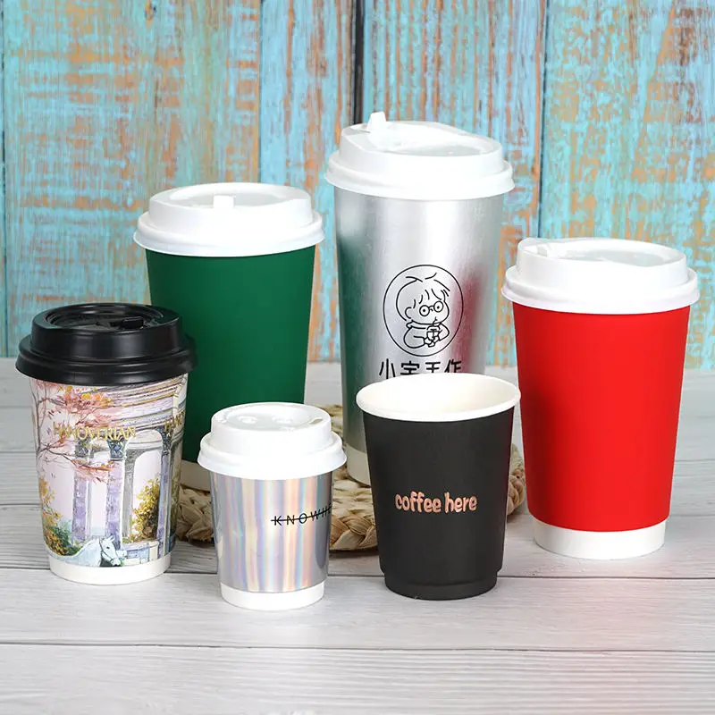 Promotional Factory Supply paper cups for hot drinks Good quality Top Seller paper coffee cups with lids