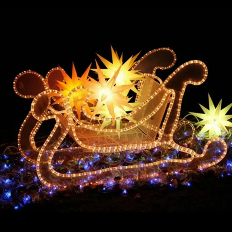 220V 100m outdoor RGB color christmas lights holiday flexible IP65 waterproof neon LED rope light for decoration