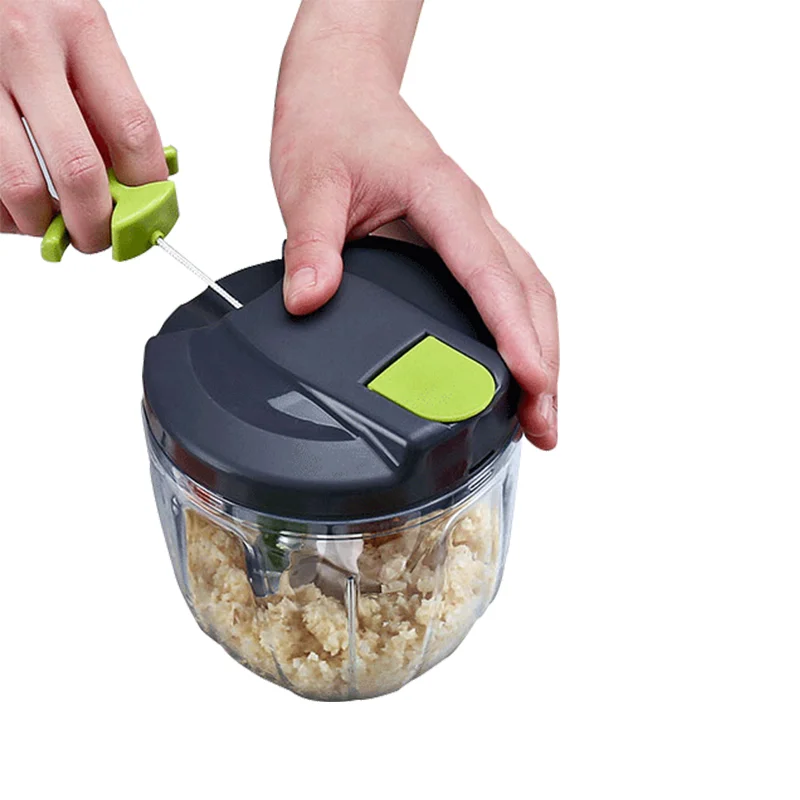 Multi-function Hand-pull Portable Manual Stirrer Vegetables Onion Cutter Food Masher Garlic Chopper