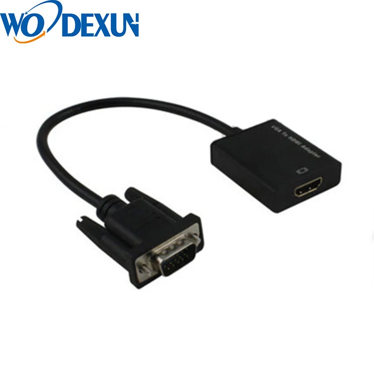 Factory Full HD 1080P VGA Male To Hdmi Female Cable For PC TV Box Support 1920*1200@60Hz VGA to HDMI Adapter Converter Cable