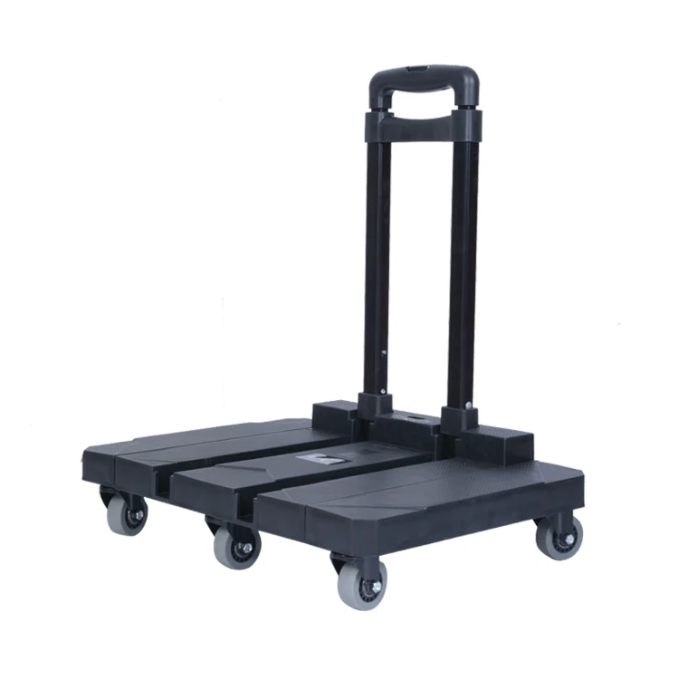 
High quality platform hand brake airport trolley folding hand pallet truck 