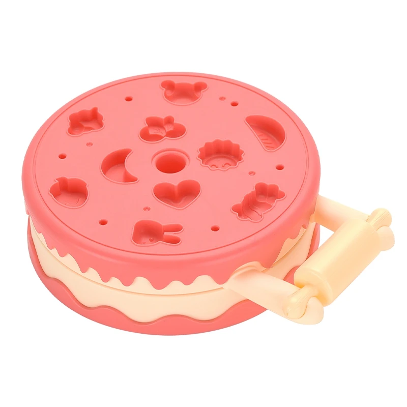 New Fashion Preschool Game Creative DIY Safety Dessert Kitchen DIY Plasticine Tool Set Super Clay Color Clay Cake Toy