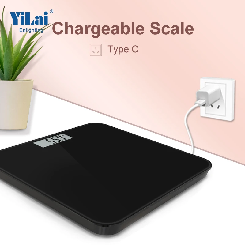 OEM/ODM 180kg Home LCD Body Digital Electronic Rechargeable Personal Accurate Weighing Scales Platform Floor Scale